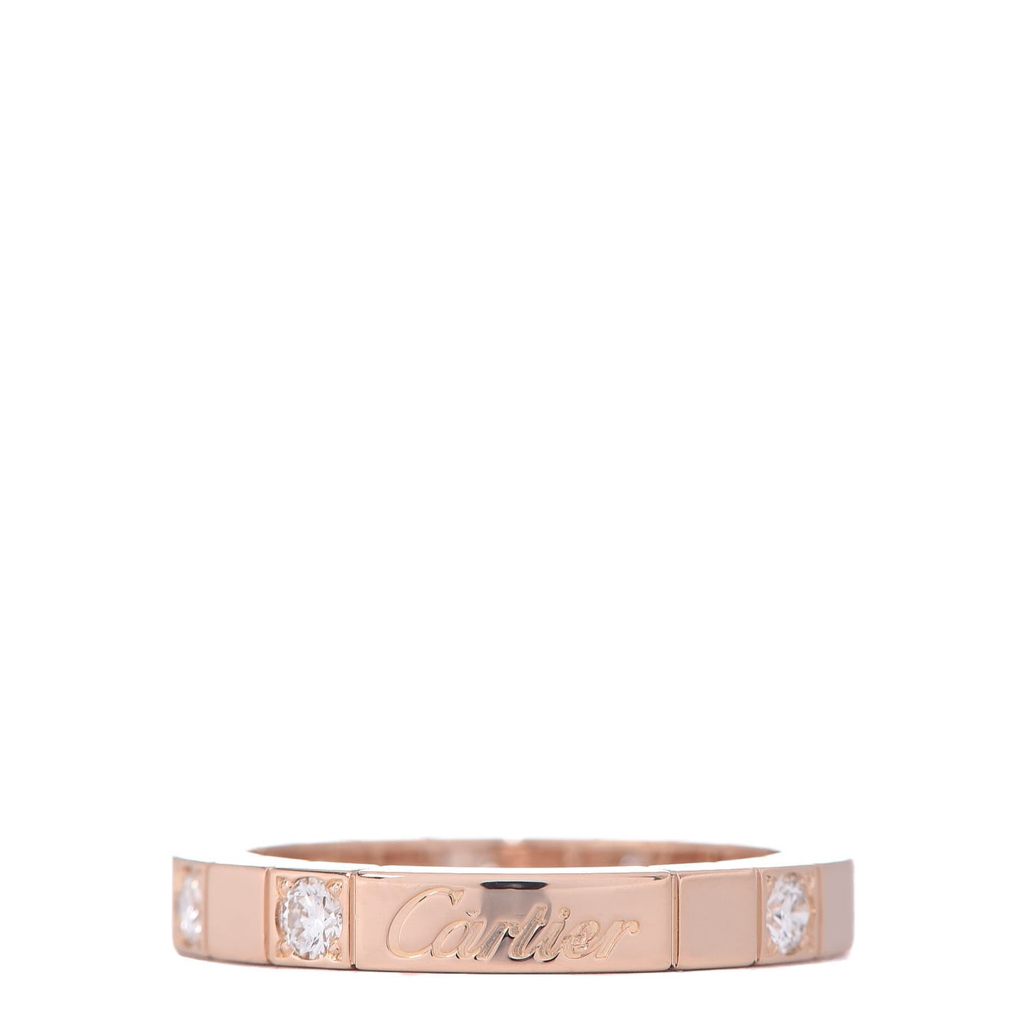 18K Pink Gold Diamond Half Lanieres Ring 52 6