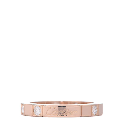 Cartier 18K Pink Gold Diamond Half Lanieres Ring 52 6 1 of 4