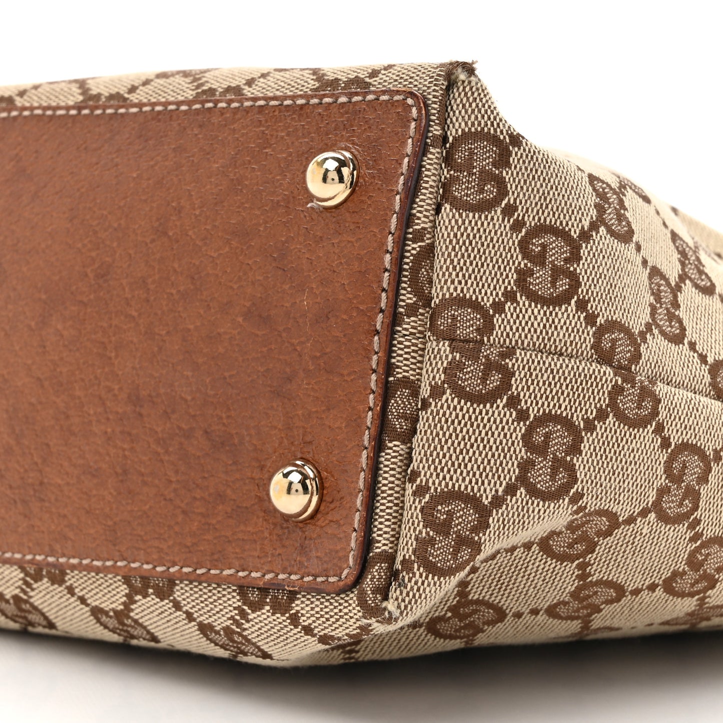 Monogram Bamboo Handle Bag Brown