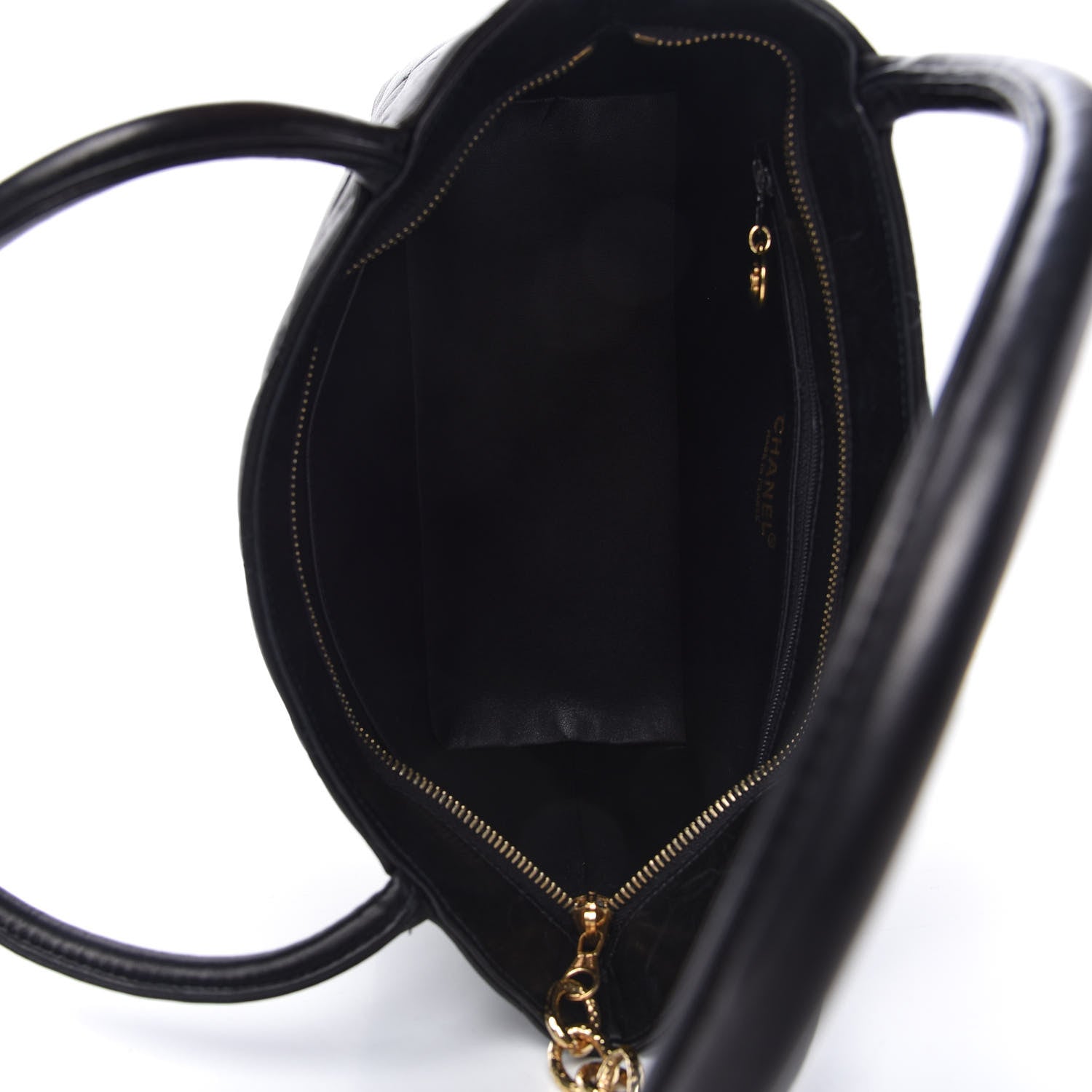 Chanel Lambskin Quilted Medallion Tote Black 5 of 10