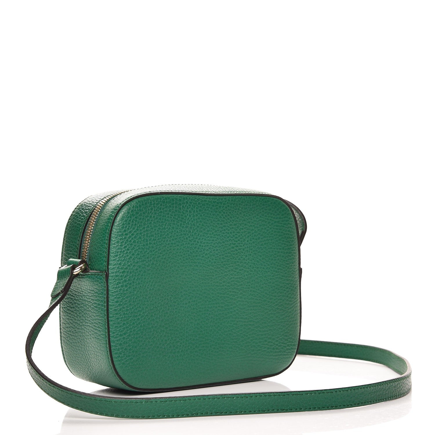 Gucci Pebbled Calfskin Small Soho Disco Bag Emerald Green 3 of 7