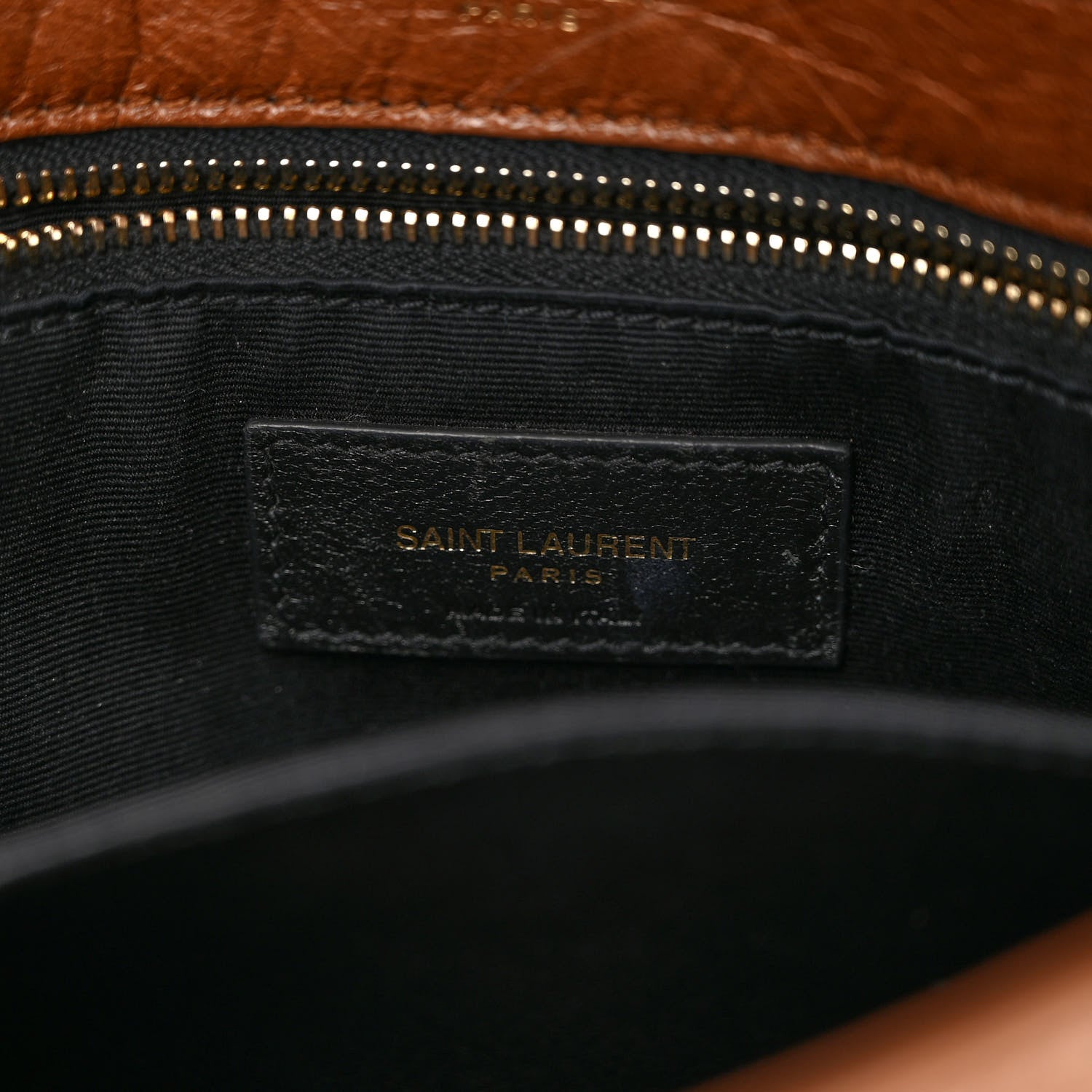 Saint Laurent Crinkled Calfskin Matelasse Monogram Medium Niki Chain Satchel Light Caramel 6 of 10