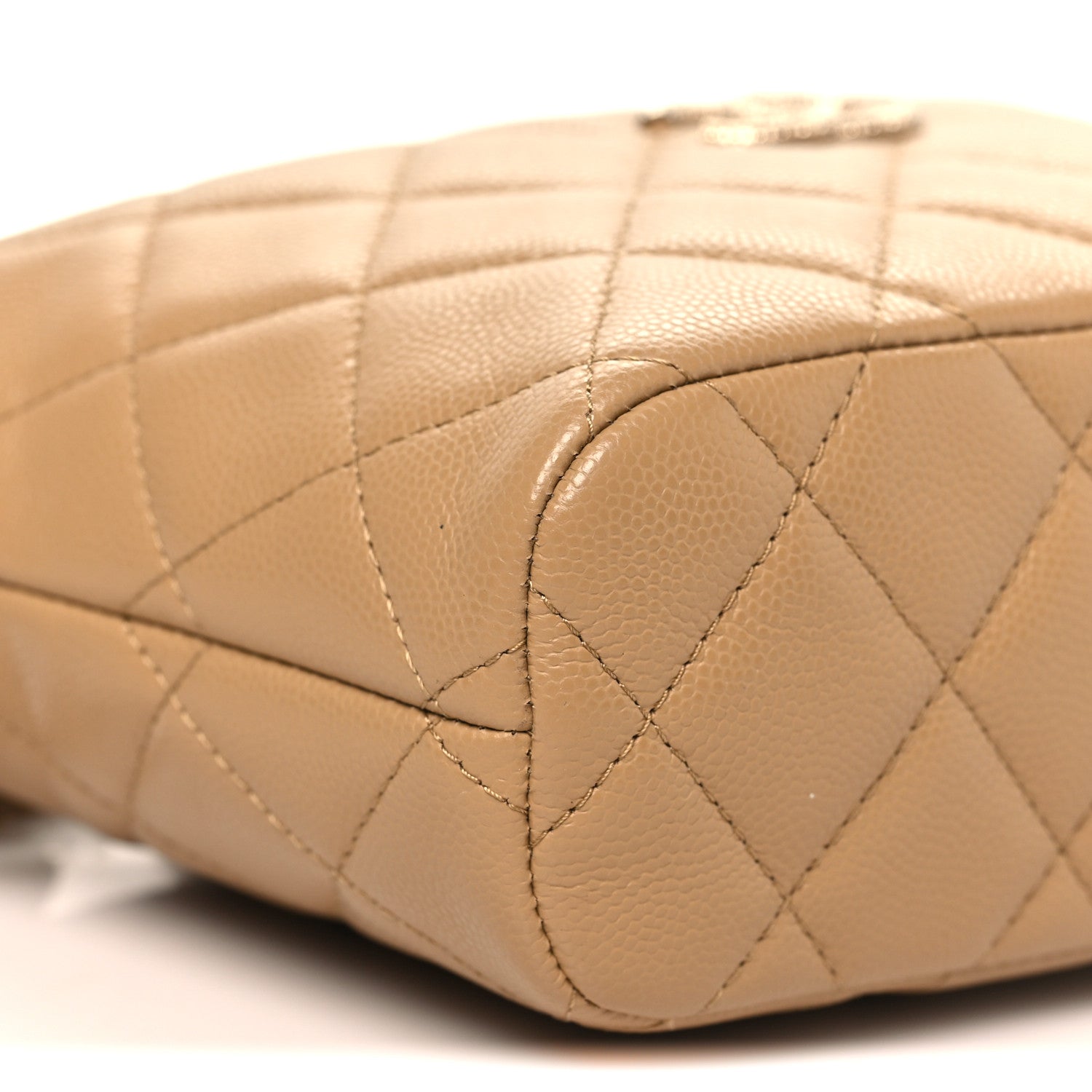 Chanel Caviar Quilted Hobo Dark Beige 9 of 11
