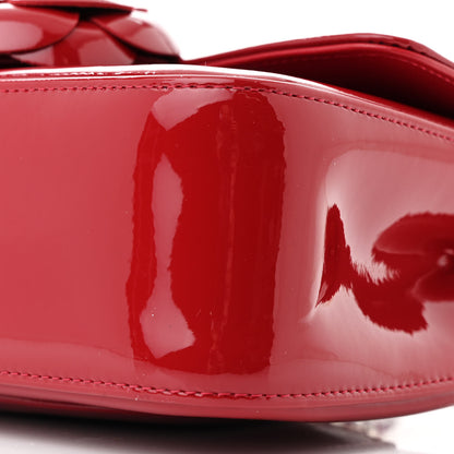 Chanel Patent Calfskin Small Camellia Flap Red 10 of 11