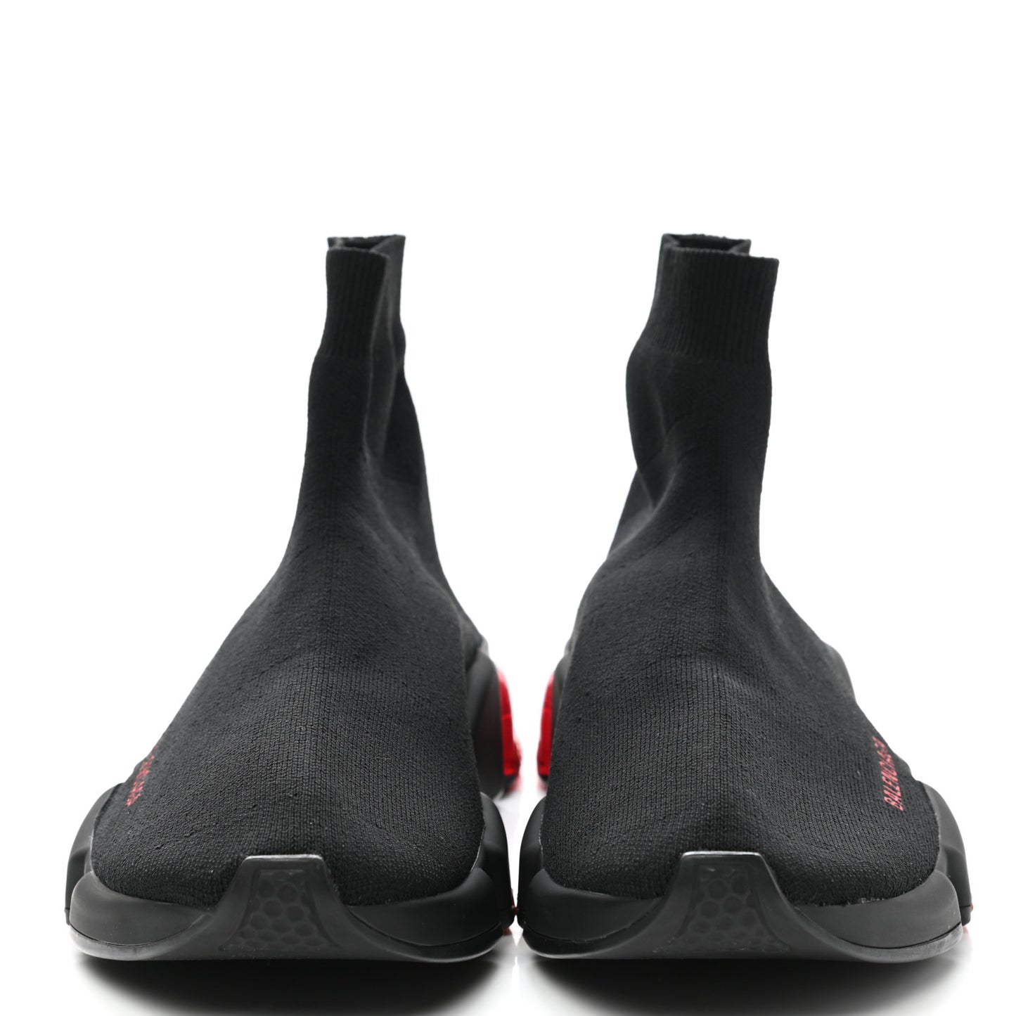Neoprene Knit Mens Speed Clear Sole Sneakers 43 Black Red
