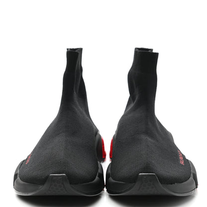 Balenciaga Neoprene Knit Mens Speed Clear Sole Sneakers 43 Black Red 2 of 8