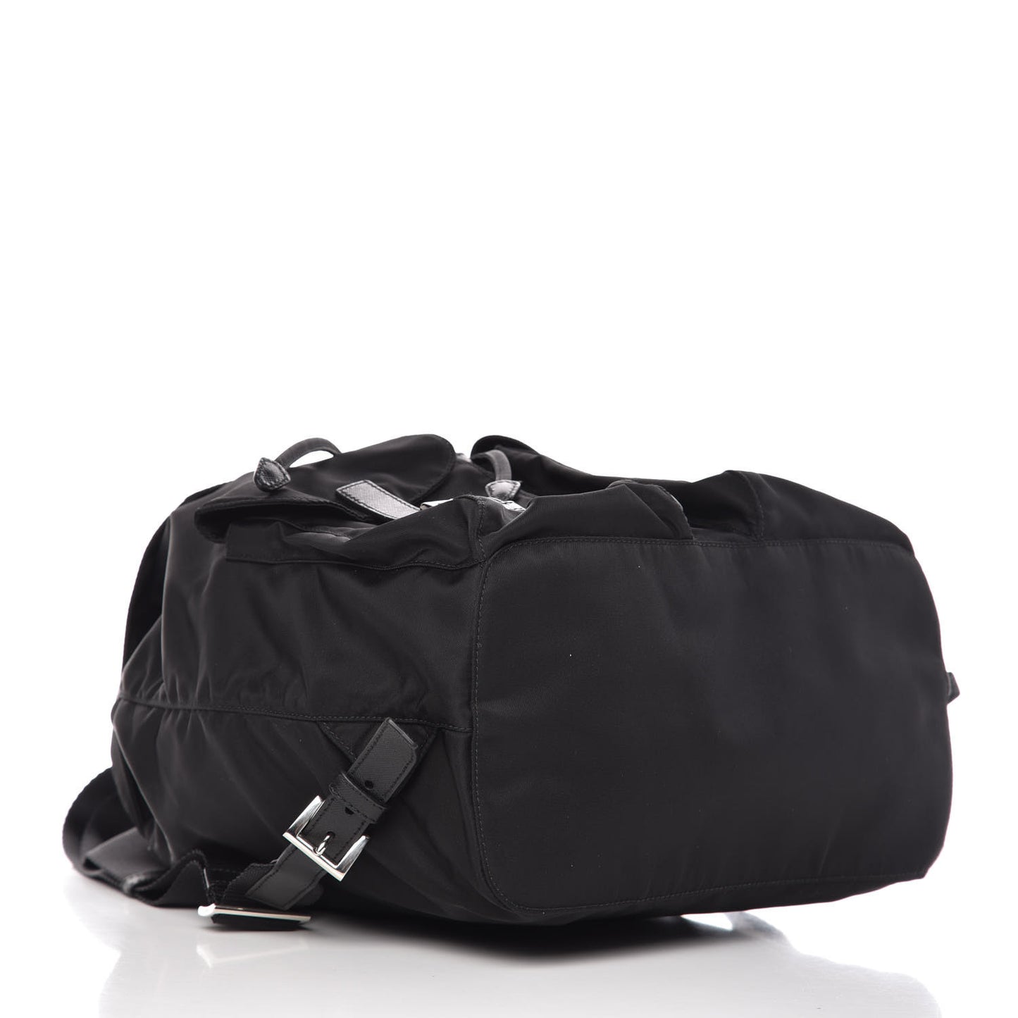 Nylon Vela Saffiano Backpack Black