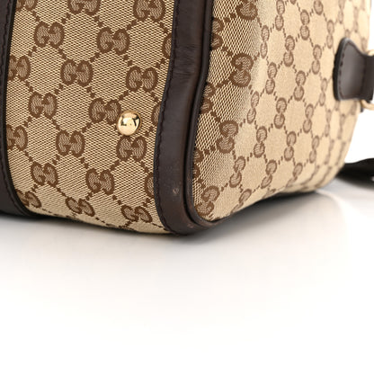 Gucci Monogram Vintage Web Medium Boston Dark Brown 16 of 18