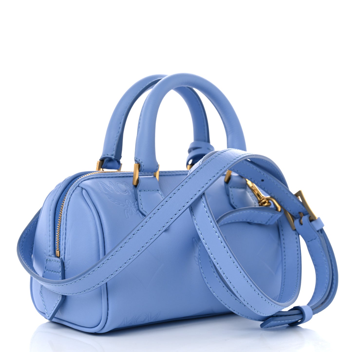 Nappa Maxi Monogram Mini Ella Boston Della Robbia Blue