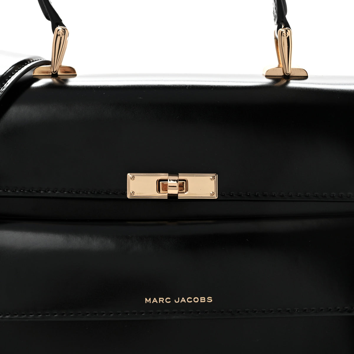 Marc Jacobs Shiny Calfskin Uptown Shoulder Bag Black 9 of 15