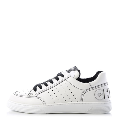 Chanel Calfskin Womens Logo Sneakers 38 White 1 of 11