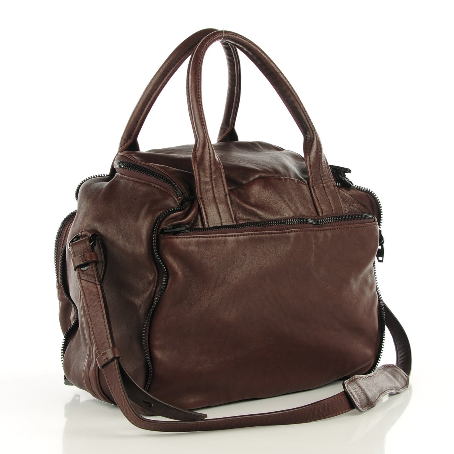 Lambskin Eugene Satchel Brown