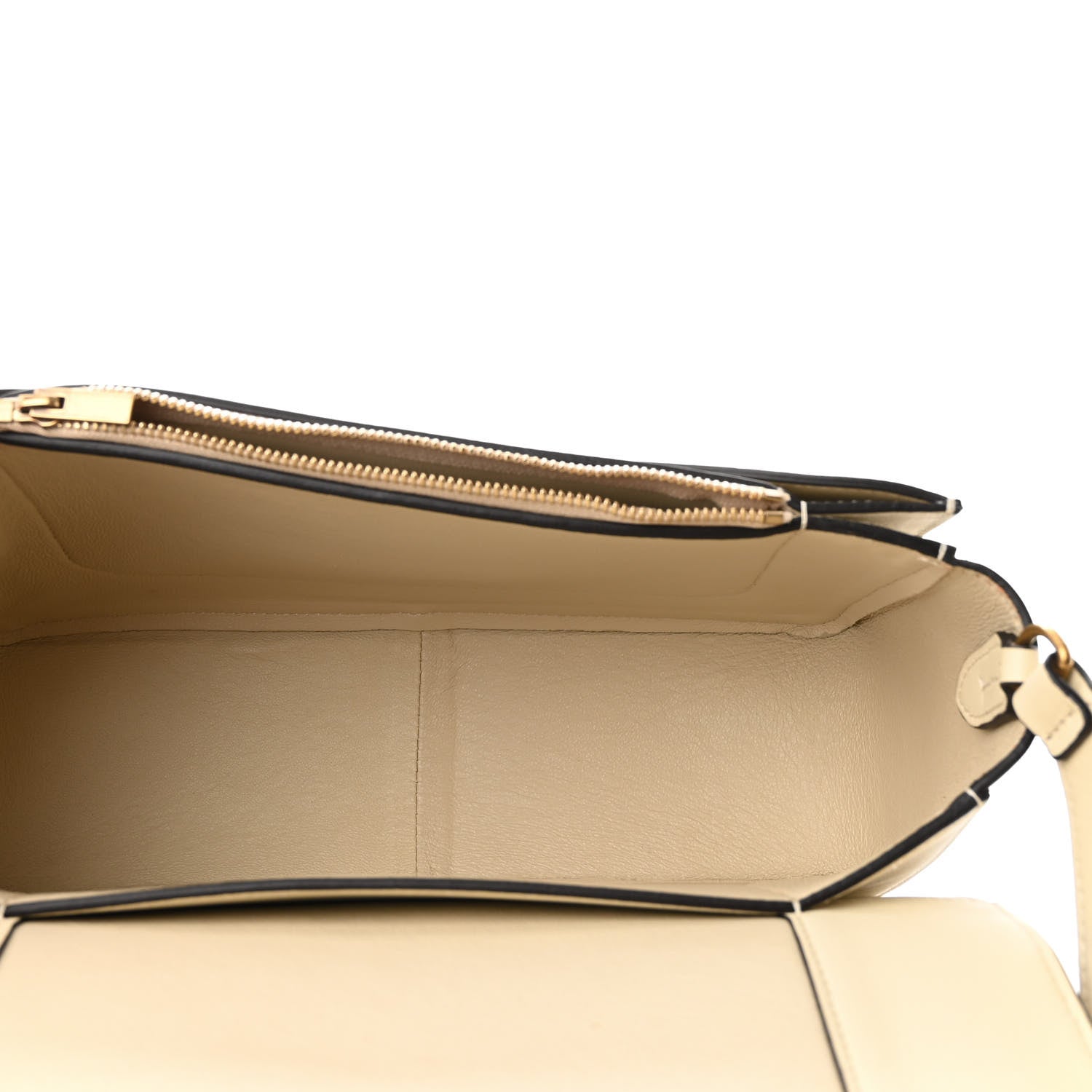 Celine Shiny Smooth Calfskin Medium Frame Shoulder Bag Chalk Mastic 5 of 10