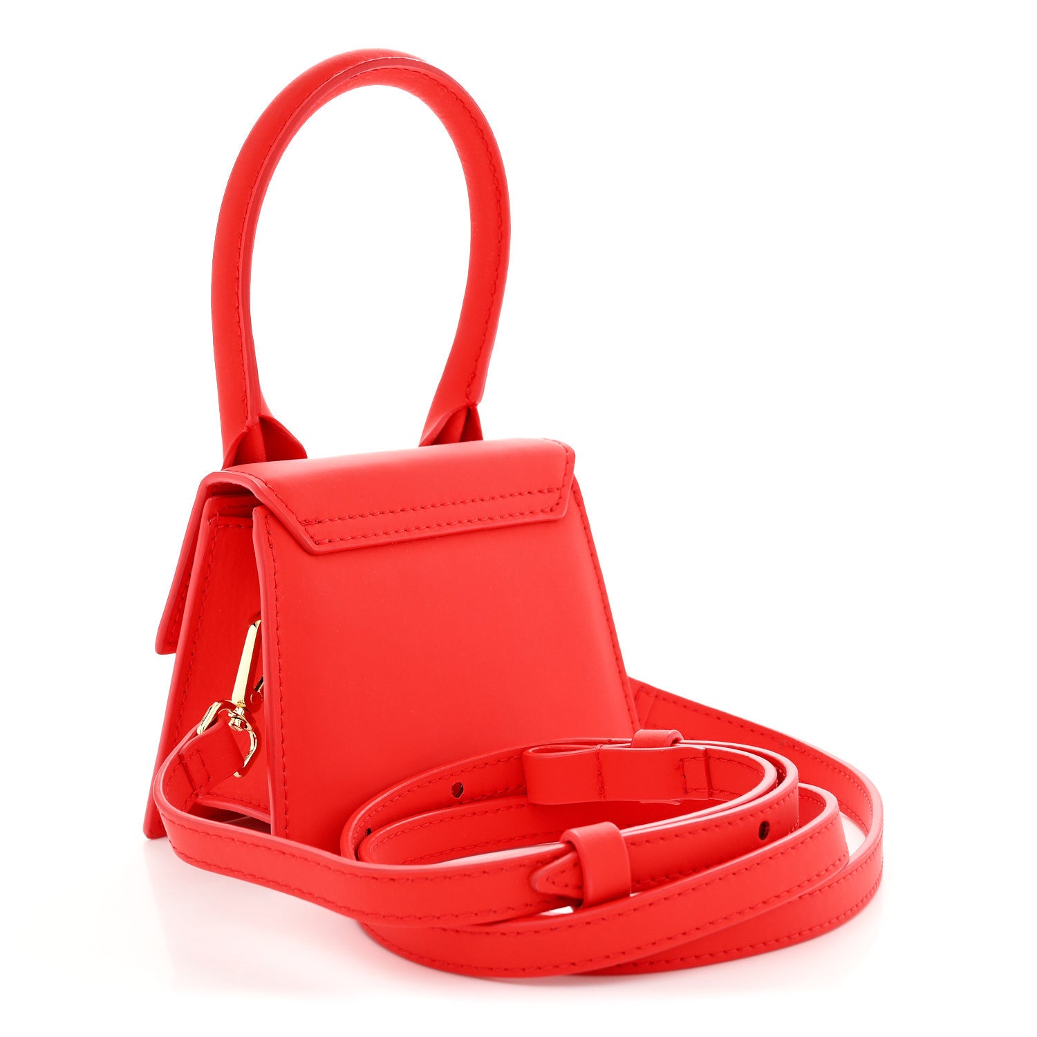 Jacquemus Rubberized Calfskin Le Chiquito Moyen Red 3 of 10