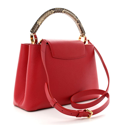 Louis Vuitton Taurillon Snakeskin Capucines PM Scarlet 3 of 11