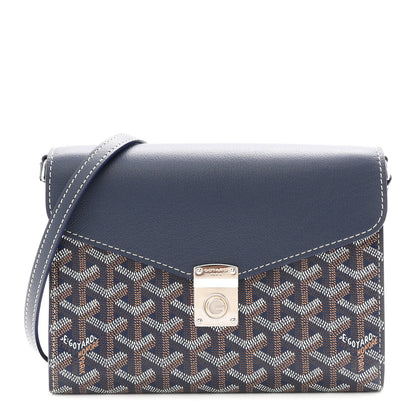 Goyard Goyardine Calfskin Chypre Wallet Pouch Navy 1 of 11