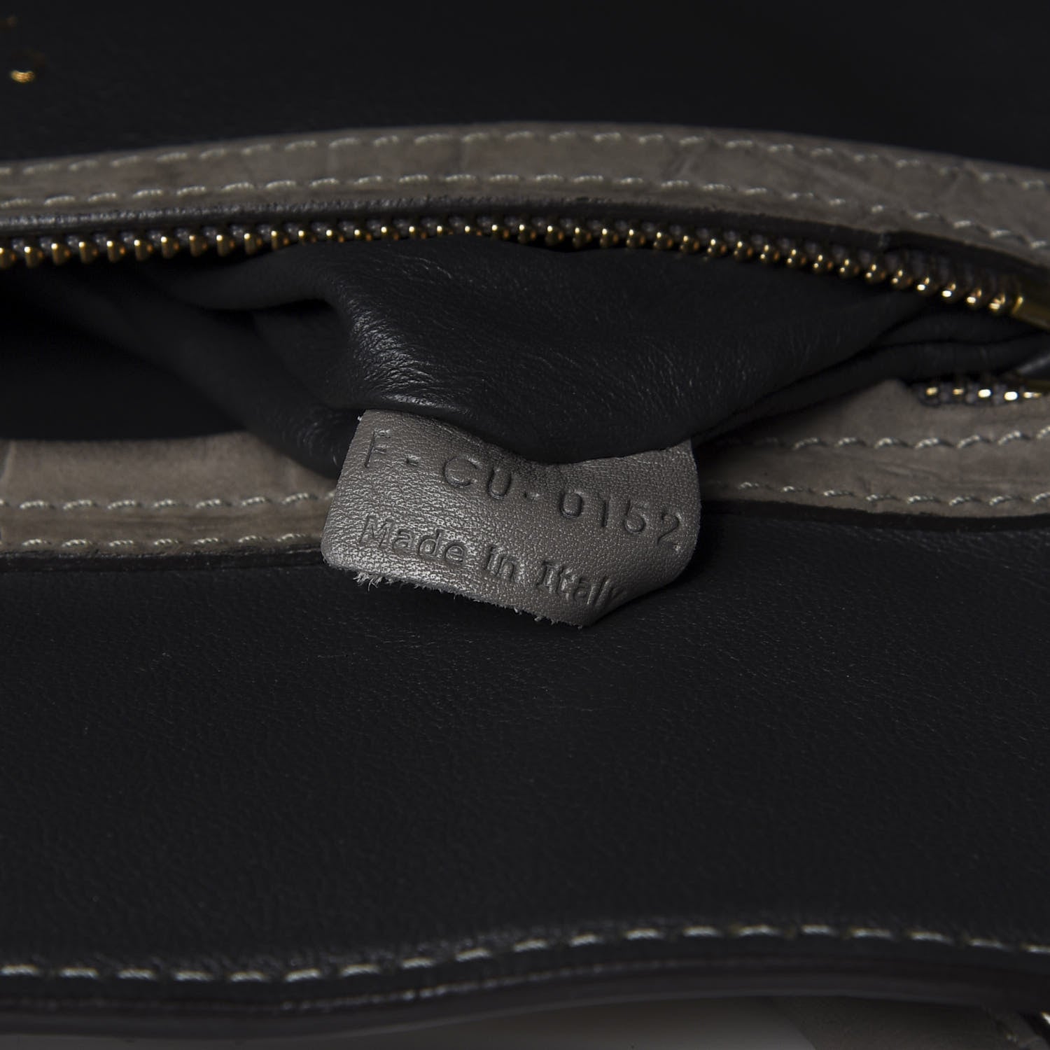 Celine Crocodile Embossed Nubuck Medium Phantom Luggage Grey 8 of 15
