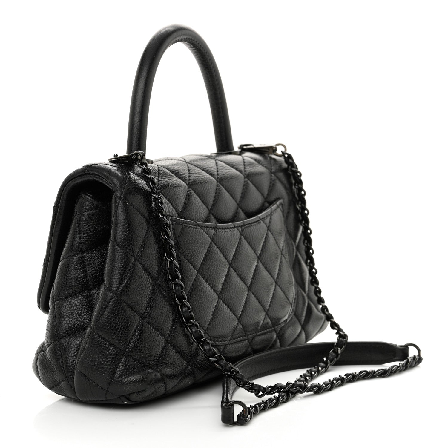 Chanel Caviar Quilted Mini Coco Handle Flap So Black 2 of 14
