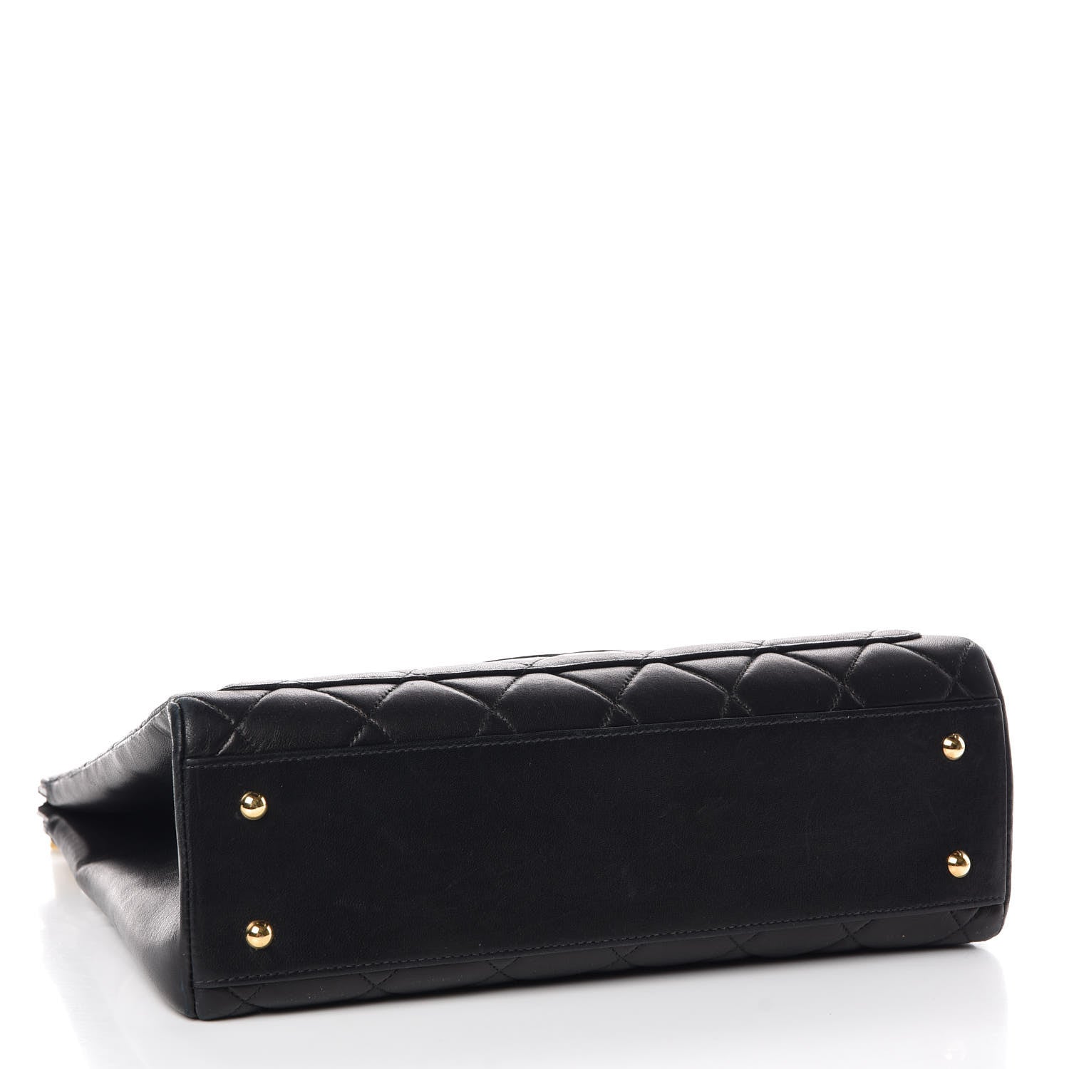 Chanel Lambskin Quilted CC Shopping Tote Black 4 of 15