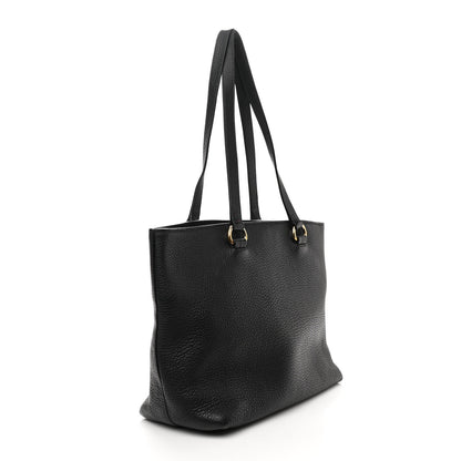 Prada Vitello Phenix Embossed Logo Tote Black 3 of 16