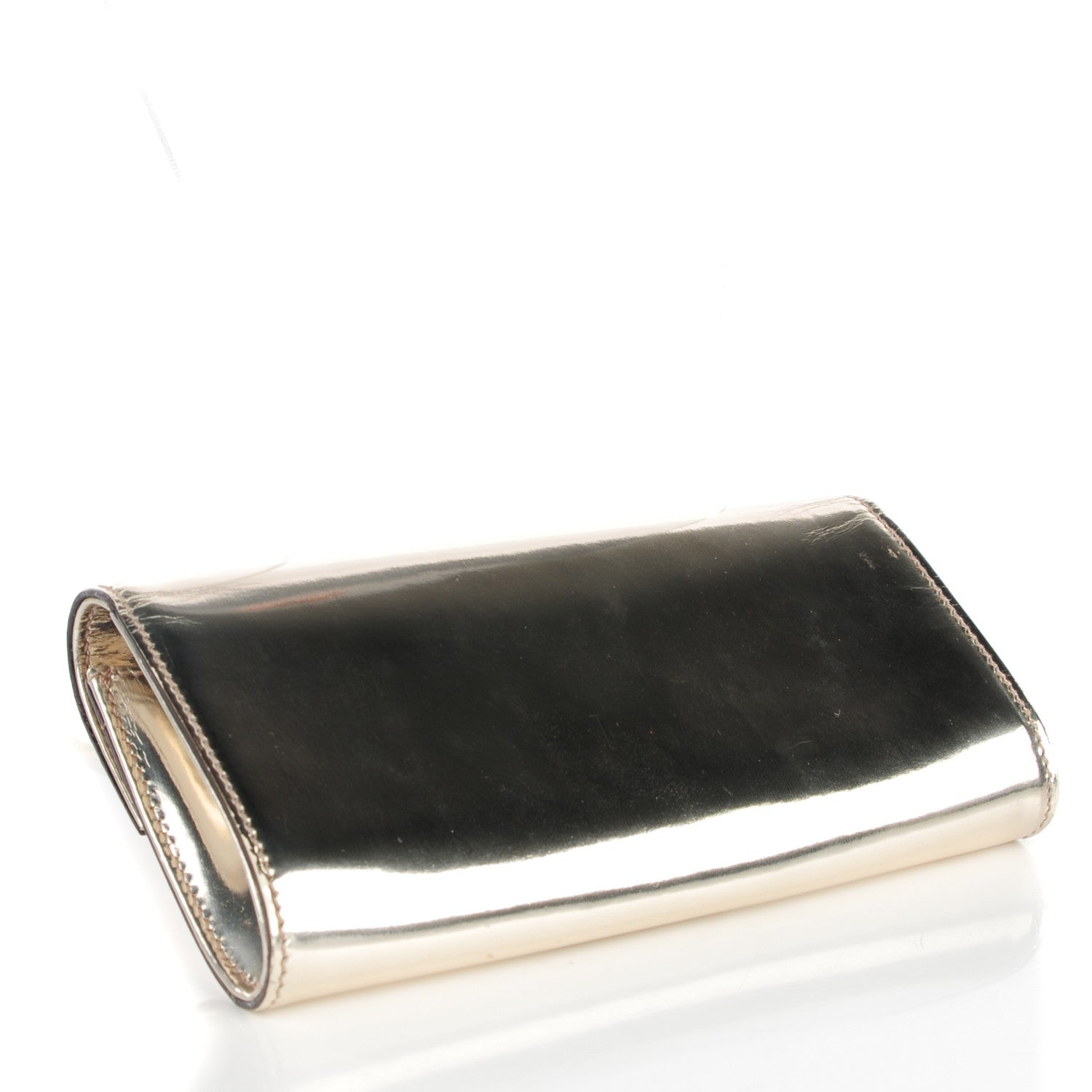 Gucci Metallic Patent Padlock Clutch Gold 3 of 7