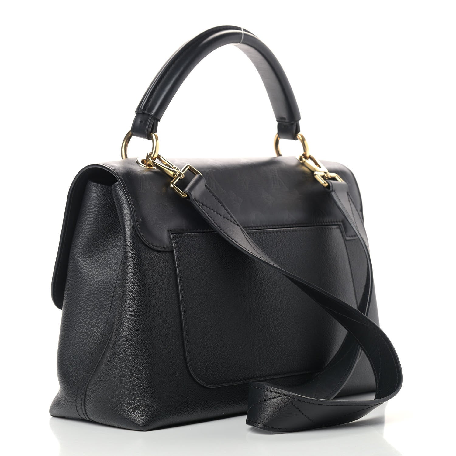 Louis Vuitton Calfskin Monogram Very One Handle Black 3 of 13