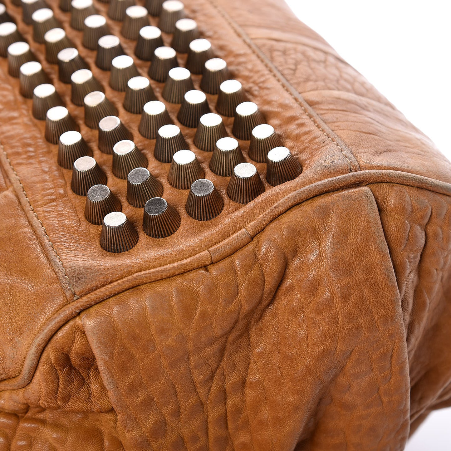 Pebbled Lambskin Rocco Duffel Mustard