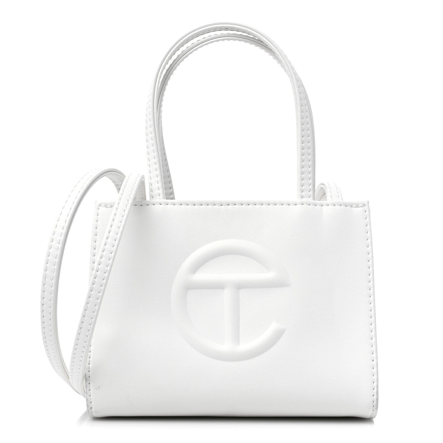Telfar Vegan Leather Small Shopping Bag White 1 of 12