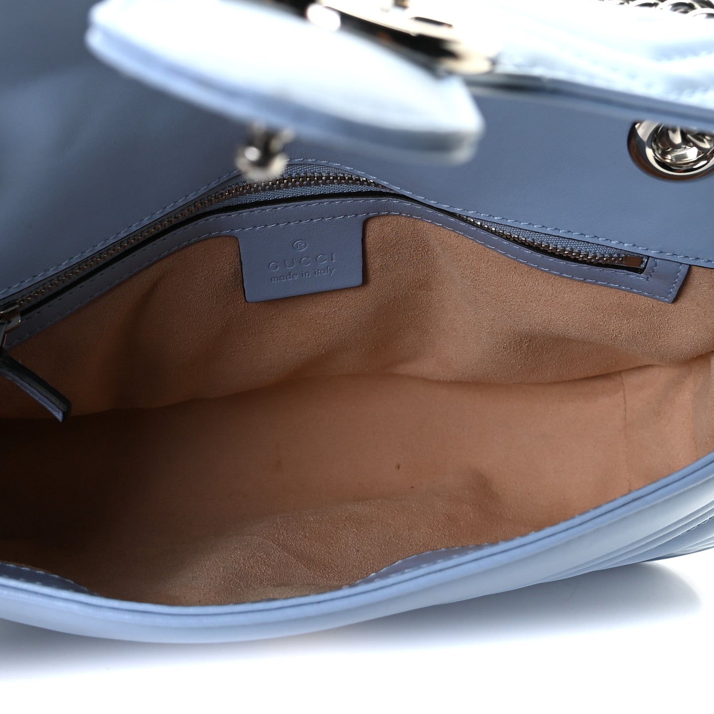 Calfskin Matelasse Small GG Marmont Shoulder Bag Porcelain Light Blue