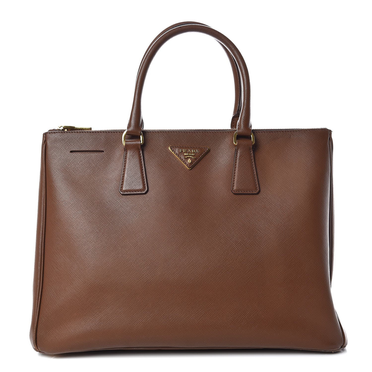 Prada Saffiano Large Galleria Double Zip Tote Caramel 1 of 16