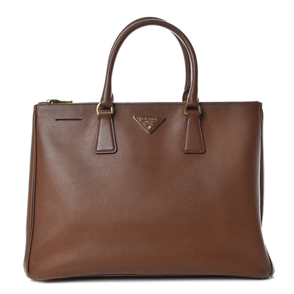 Prada Saffiano Large Galleria Double Zip Tote Caramel 1 of 16