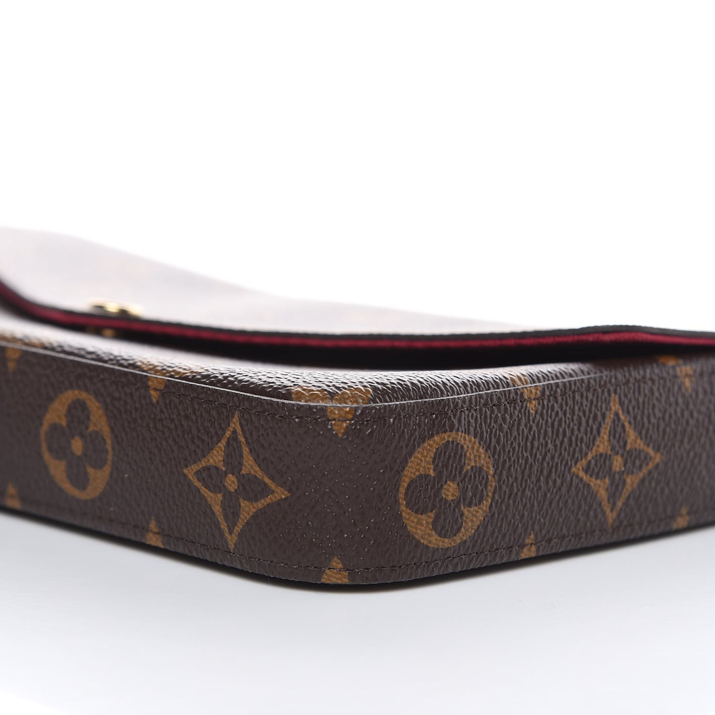 Monogram Pochette Felicie Chain Wallet Fuchsia