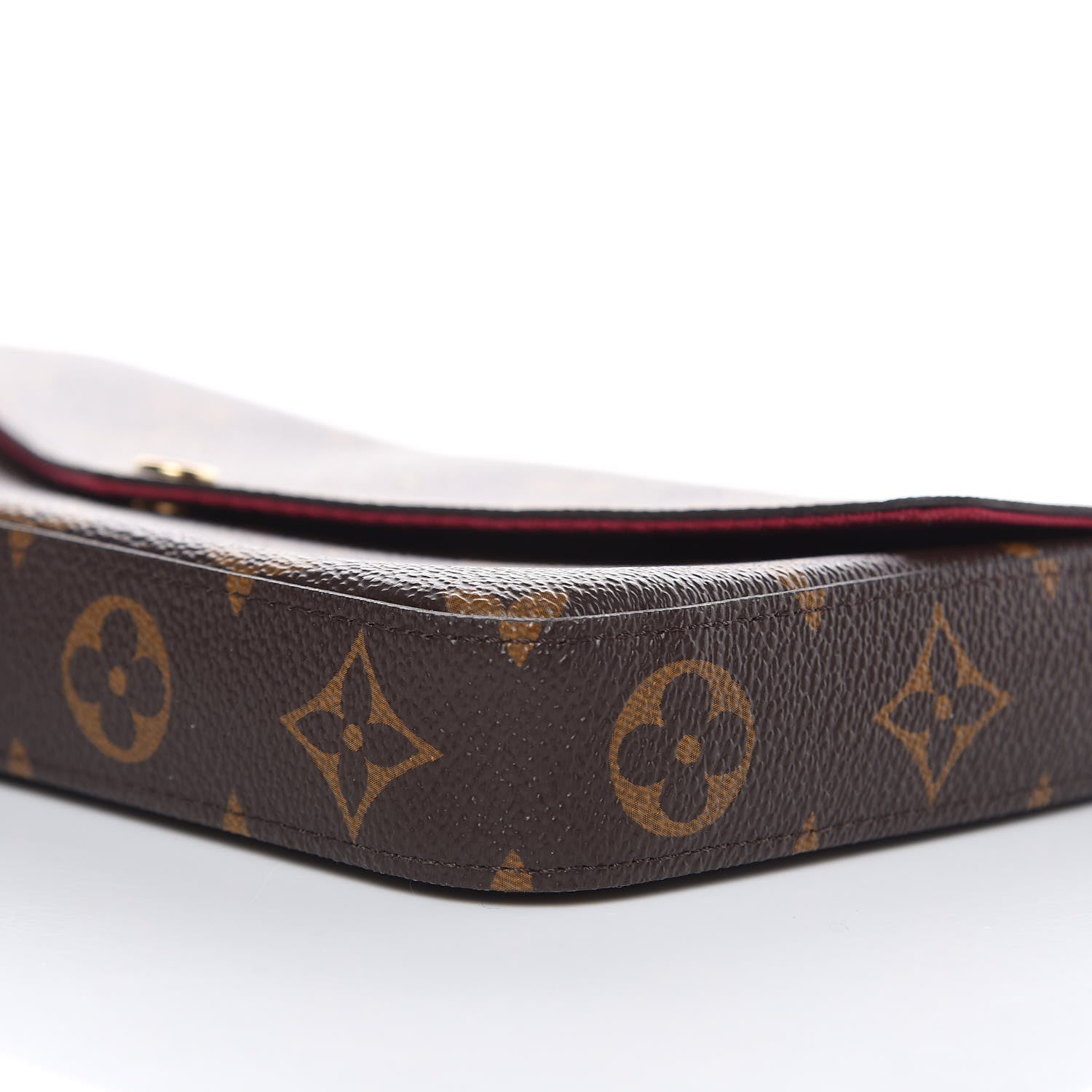 Louis Vuitton Monogram Pochette Felicie Chain Wallet Fuchsia 6 of 10