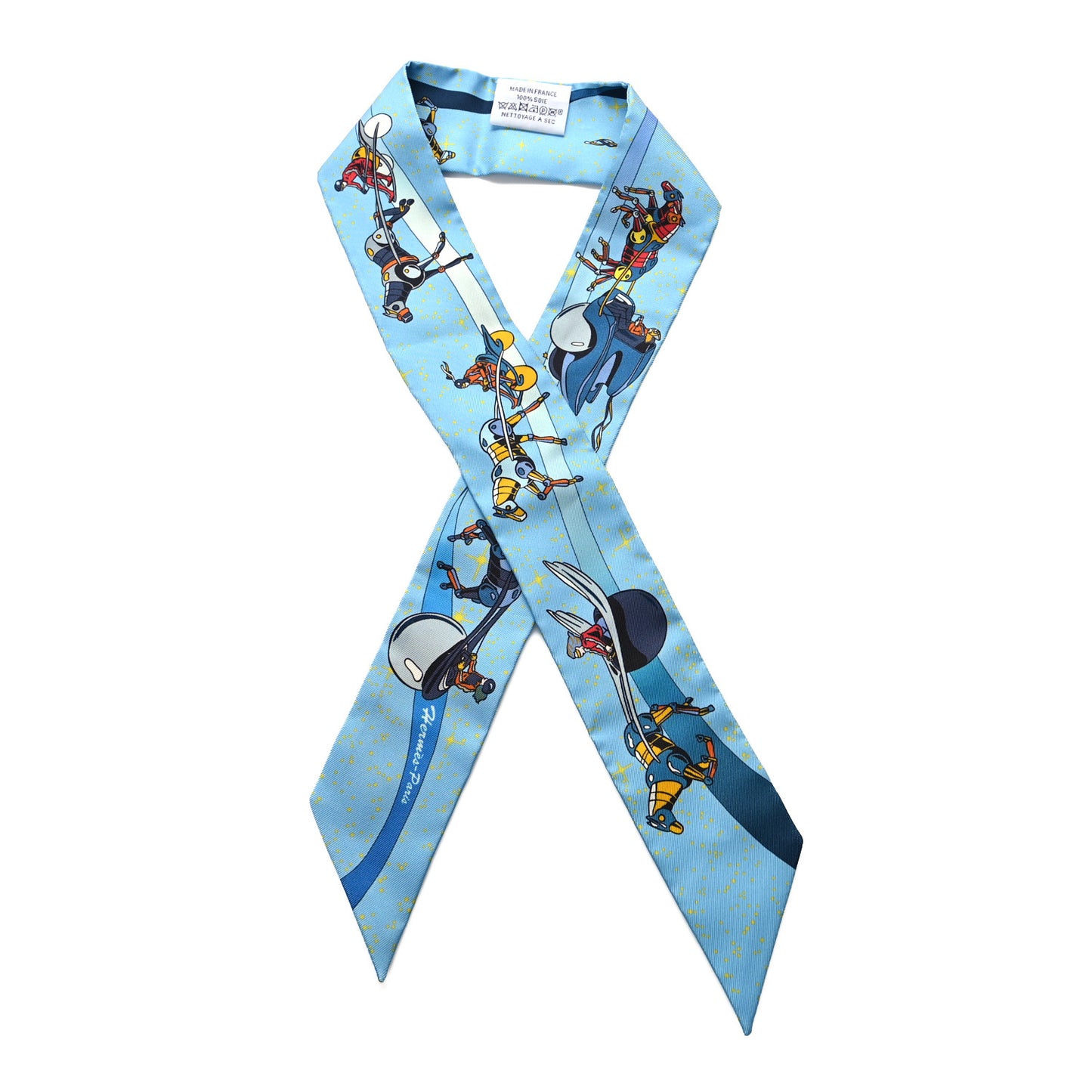 Silk Space Derby Twilly Bleu Jaune Rouge