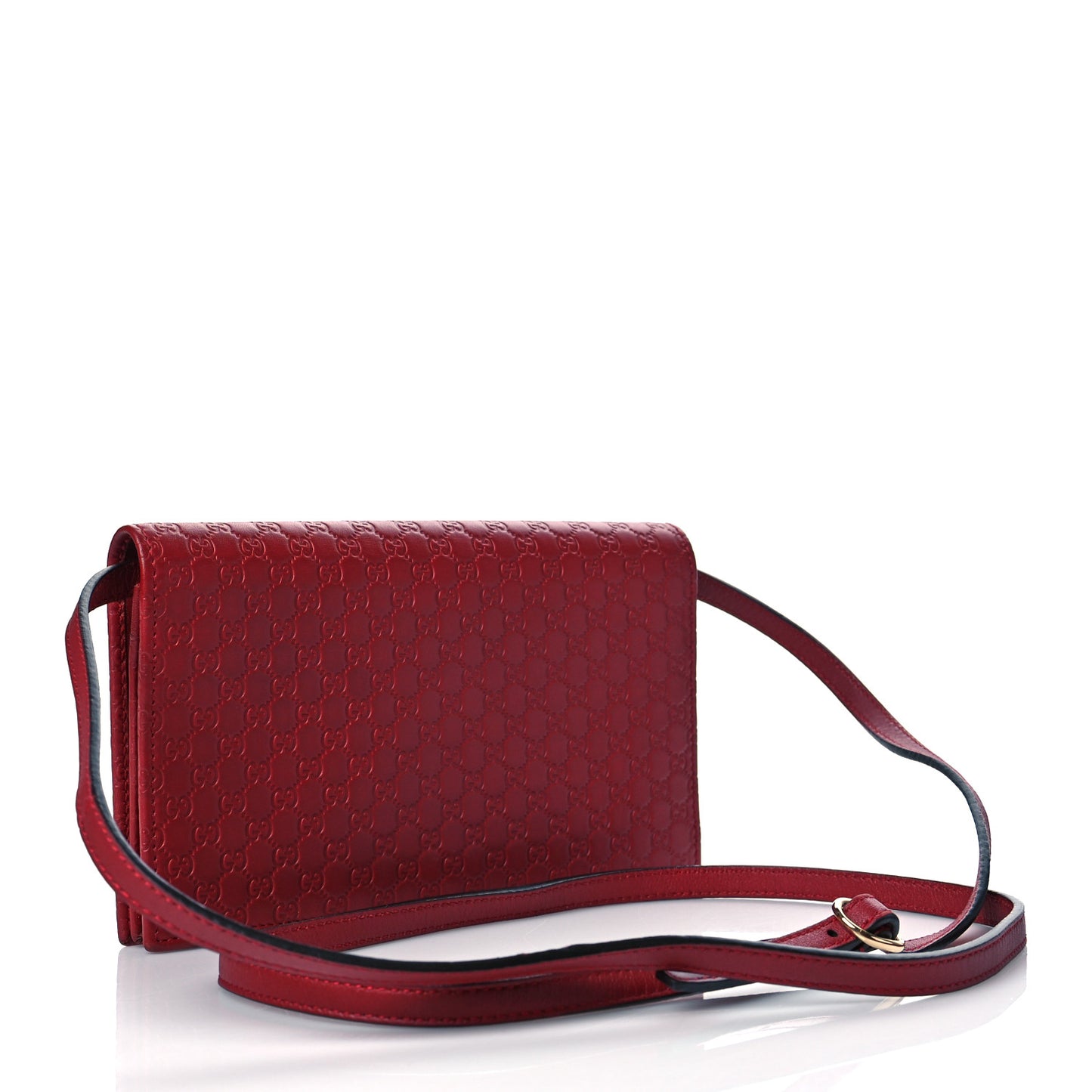 Microguccissima Crossbody Wallet Red