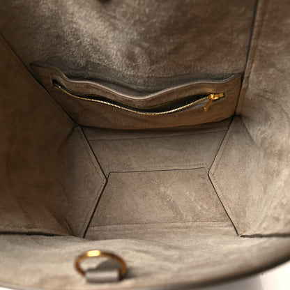 Celine Soft Grained Calfskin Sangle Bucket Bag Taupe 5 of 12