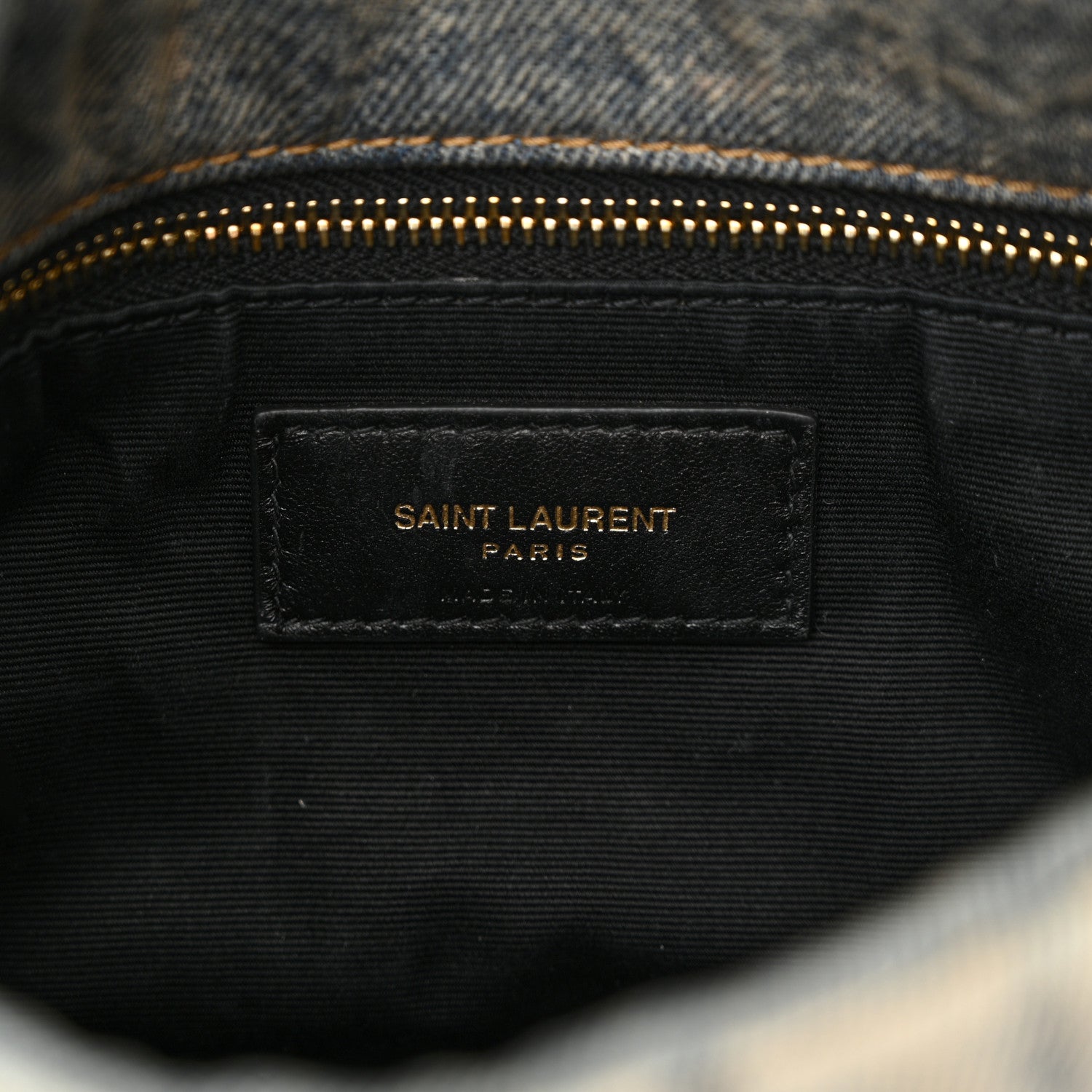 Saint Laurent SAINT LAURENT Denim Quilted Toy Loulou Puffer Monogram Chain Satchel Blue Cinnamon 6 of 14