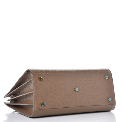 Saint Laurent Grained Calfskin Small Sac De Jour Taupe 5 of 10