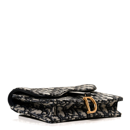 Christian Dior Oblique Saddle Belt Bag Blue 3 of 11