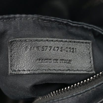 Saint Laurent Lambskin Quilted Monogram Monochrome Medium Loulou Puffer Chain Satchel Black 7 of 11