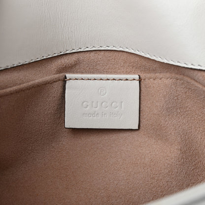 Gucci Calfskin Matelasse Mini GG Marmont Shoulder Bag White 5 of 5