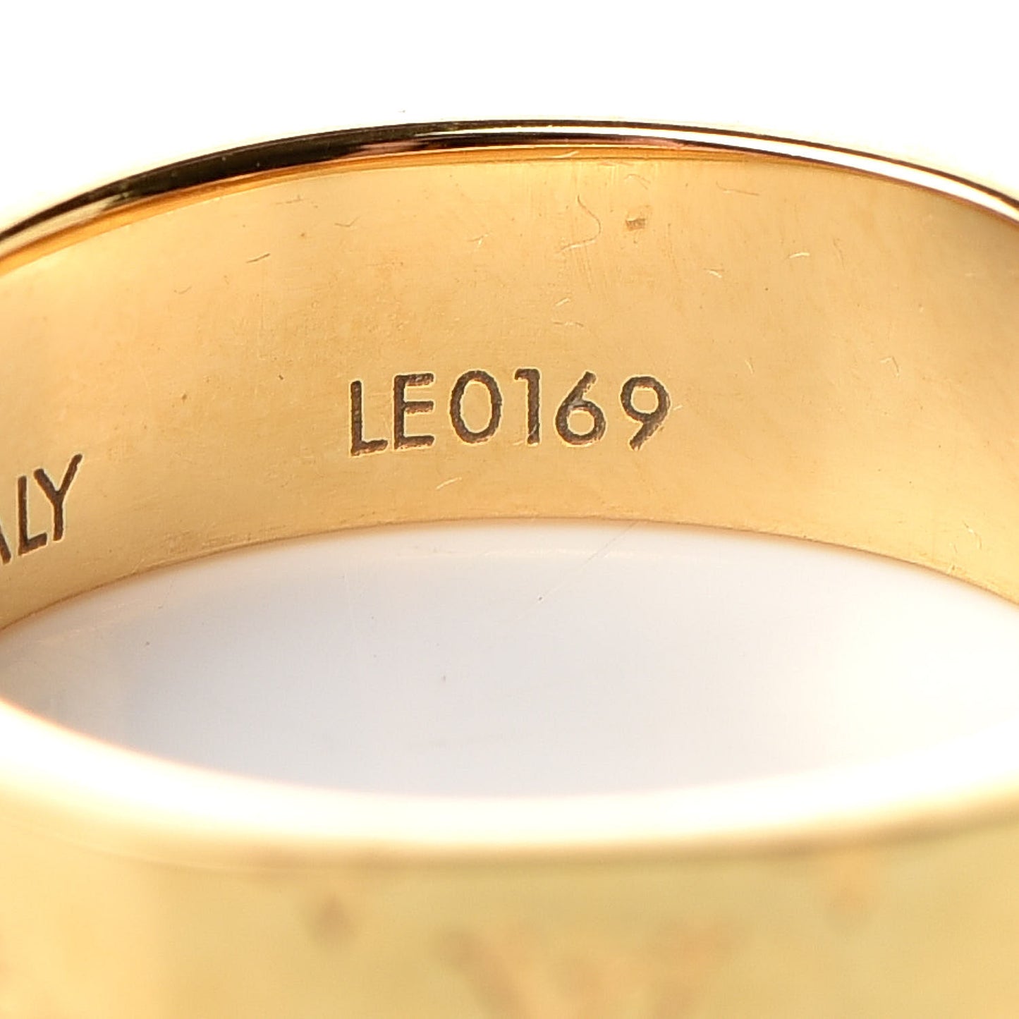Brass Monogram Engraved Nanogram Ring S Gold