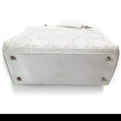 Christian Dior Leather Cannage Stitched Lady Dior White 4 of 9
