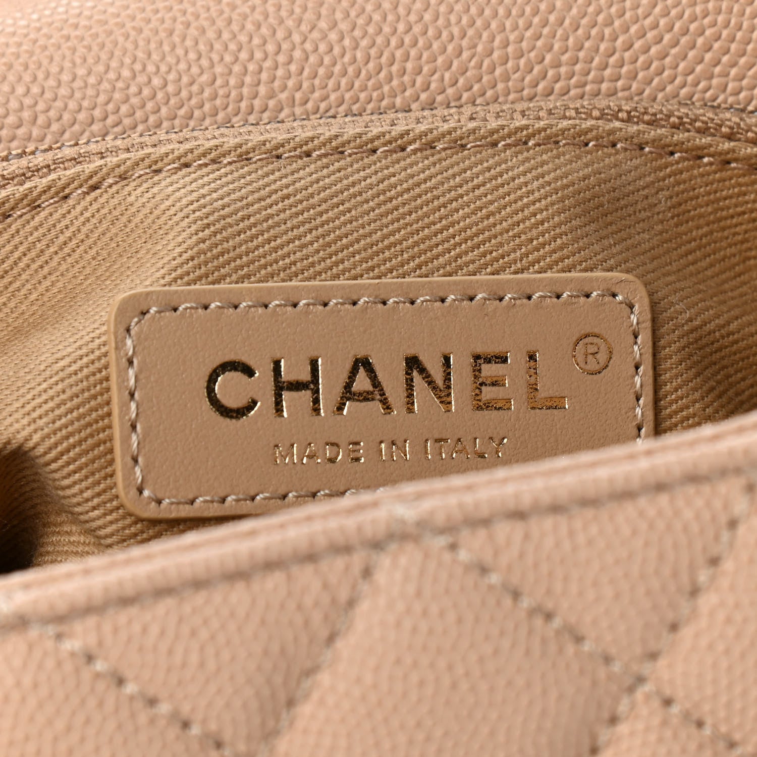 Chanel Caviar Lizard Embossed Quilted Small Coco Handle Flap Beige 6 of 9