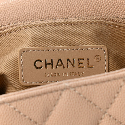 Chanel Caviar Lizard Embossed Quilted Small Coco Handle Flap Beige 6 of 9