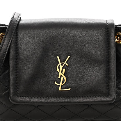 Saint Laurent Lambskin Quilted Monogram Mini Nolita Black 7 of 9