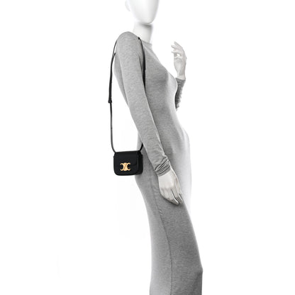 Celine Shiny Calfskin Mini Triomphe Black 2 of 11