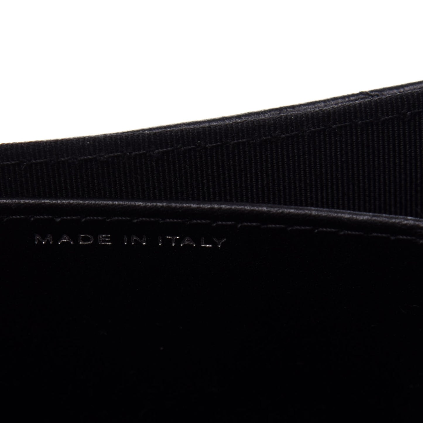 Aged Calfskin Chevron Quilted Reissue Card Holder Wallet So Black