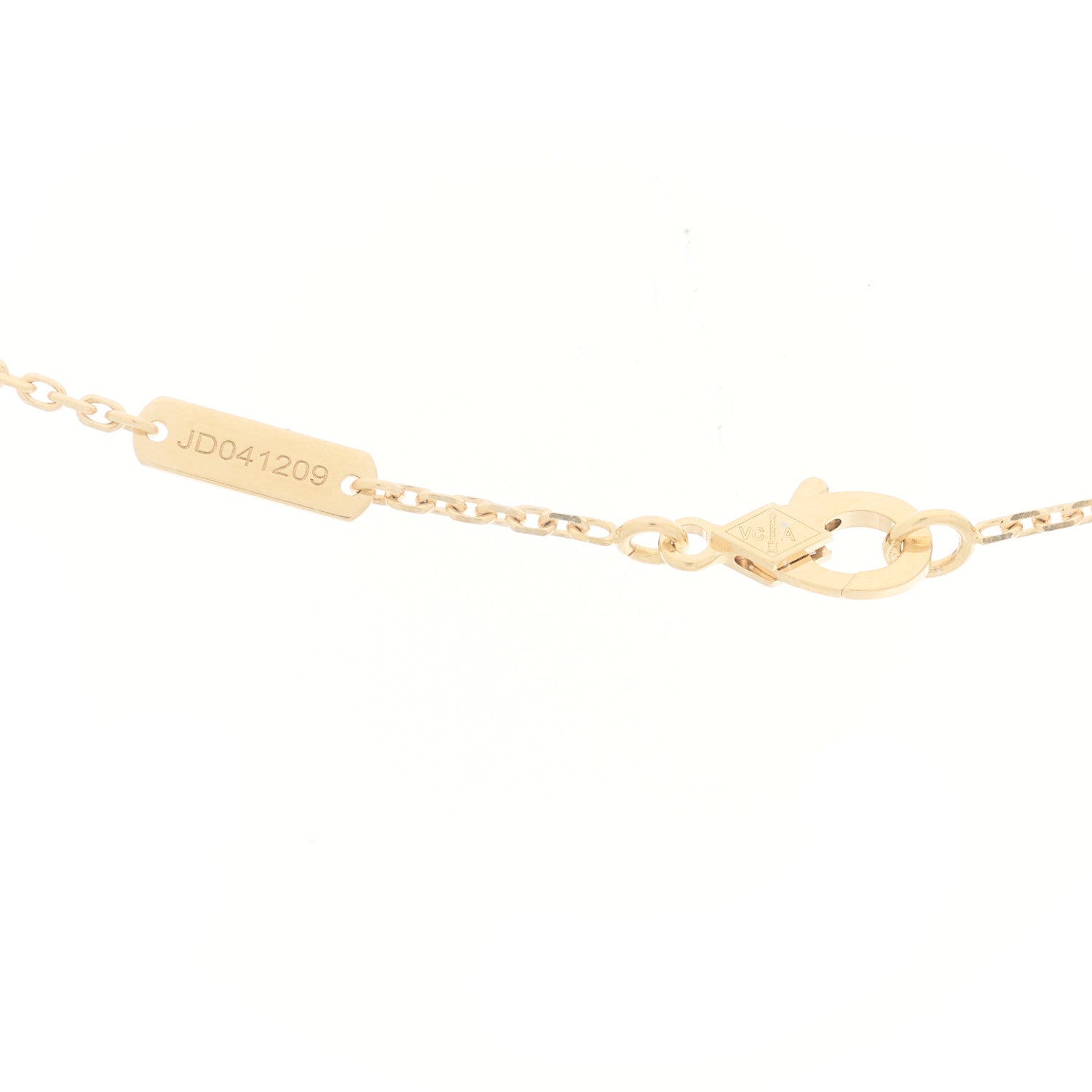 Van Cleef & Arpels 18K Yellow Gold Malachite Vintage Alhambra Pendant Necklace 6 of 6