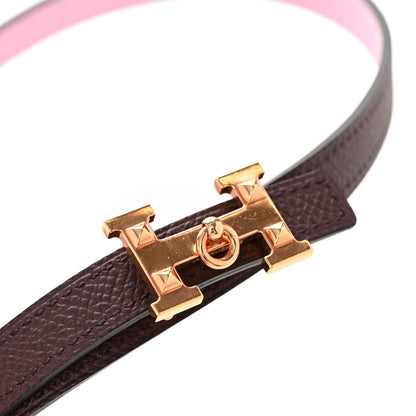 Hermes Swift Epsom 13mm 5382 Rock Belt 80 Mauve Sylvestre Rouge Sellier 6 of 6